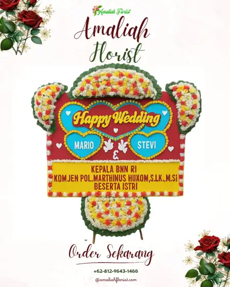 Papan Bunga Pernikahan Liman Benawi